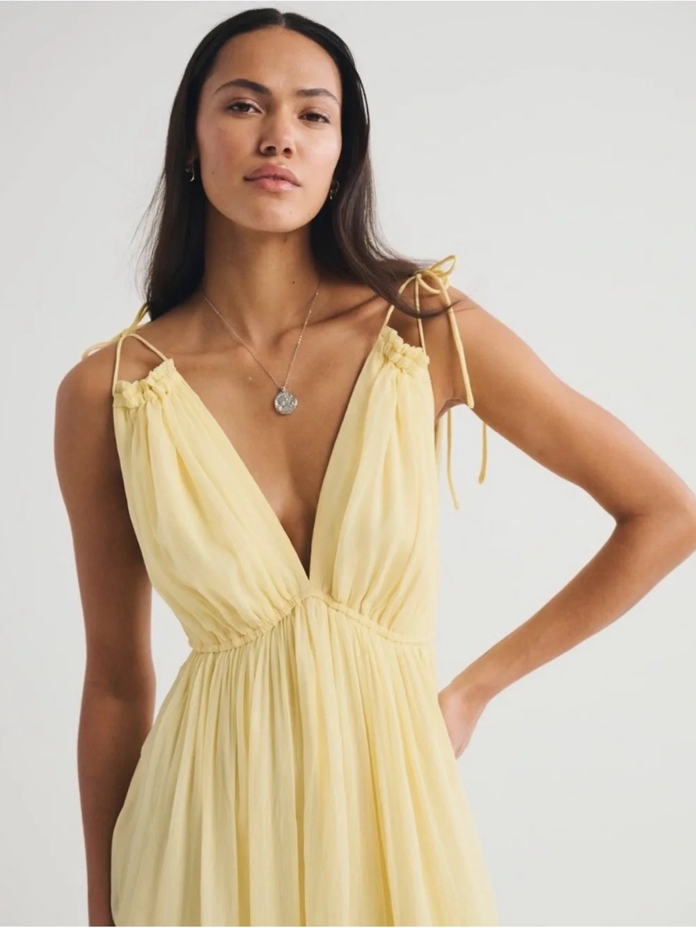 NWT Abercrombie & Fitch Convertible Maxi Dress - Yellow